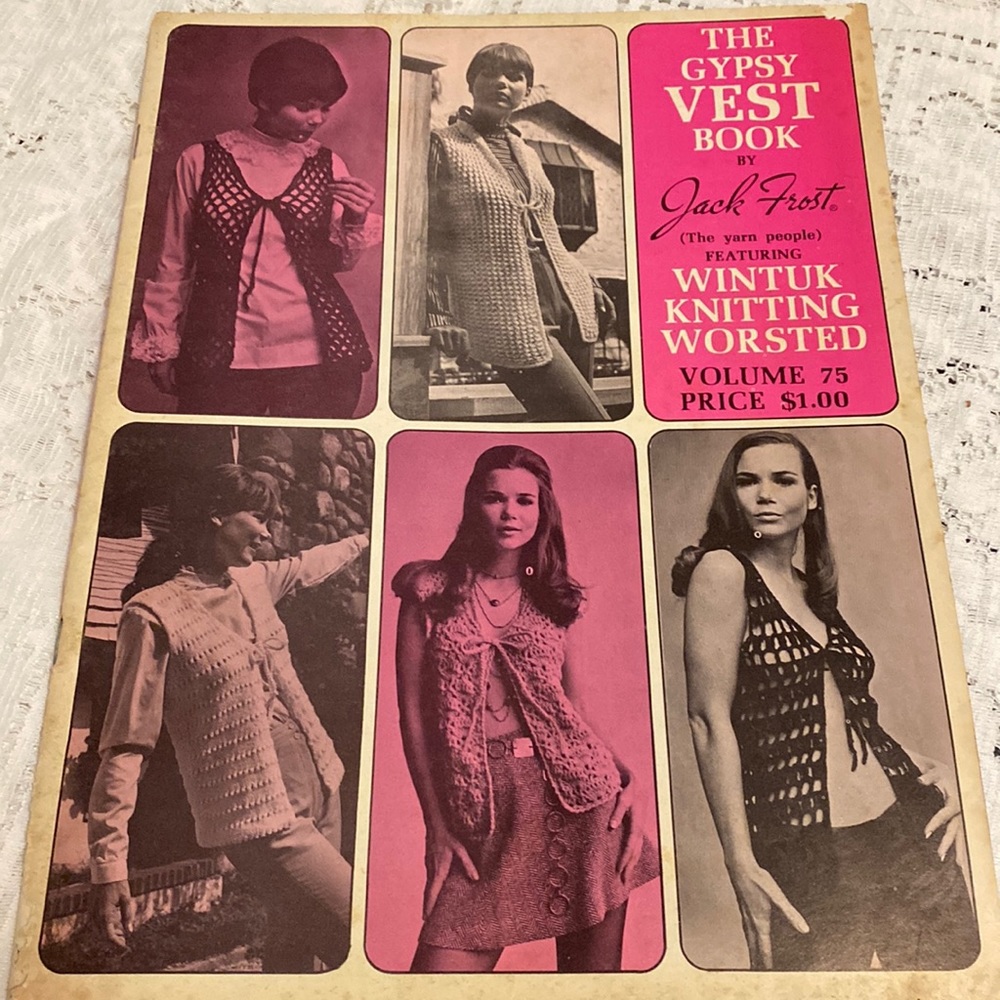 Vintage the gypsy vest book by Jack Frost volume 71 wintuk knitting worsted